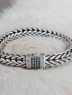 Hand Woven Sterling 925 Silver Bracelet